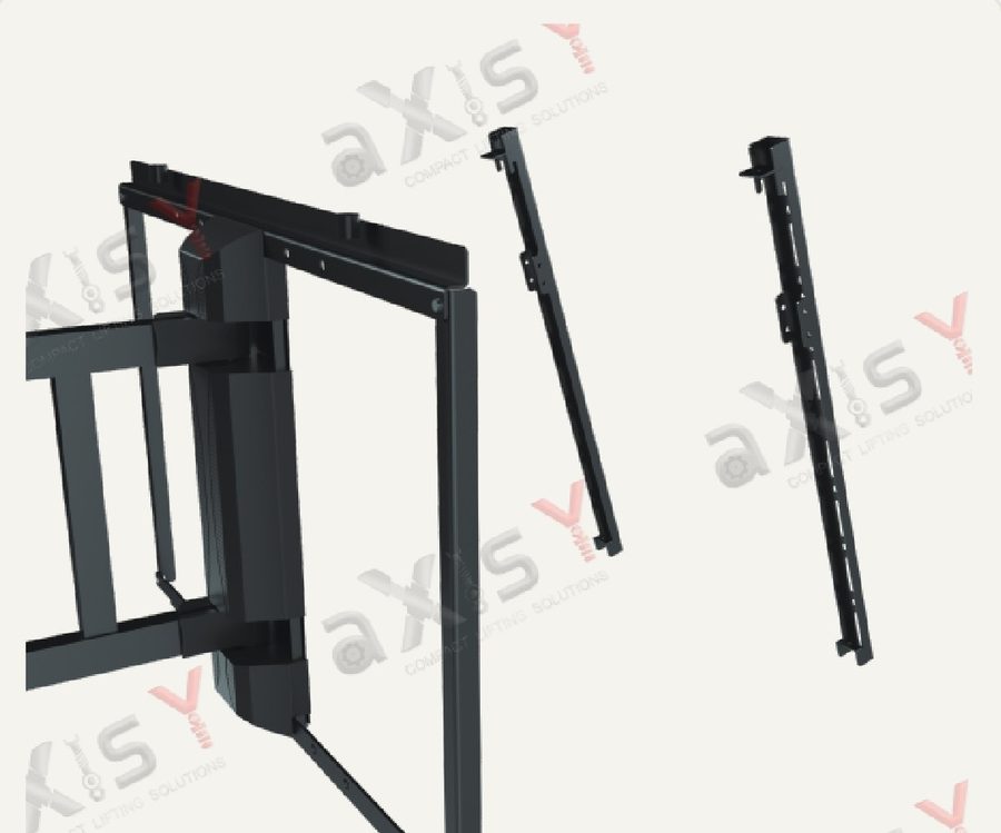 Detachable TV mounting rails